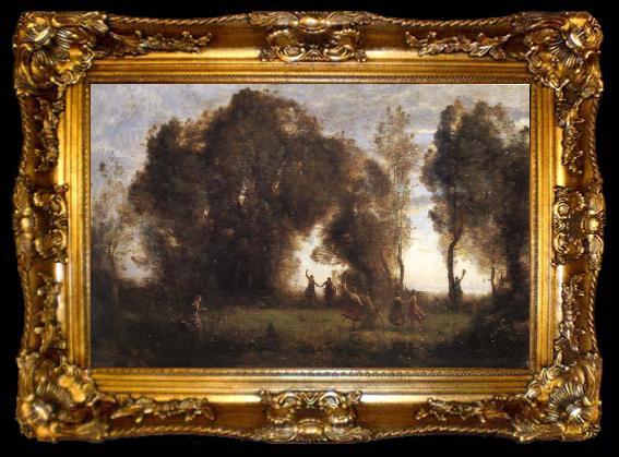 framed  Corot Camille The dance of the nymphs, ta009-2